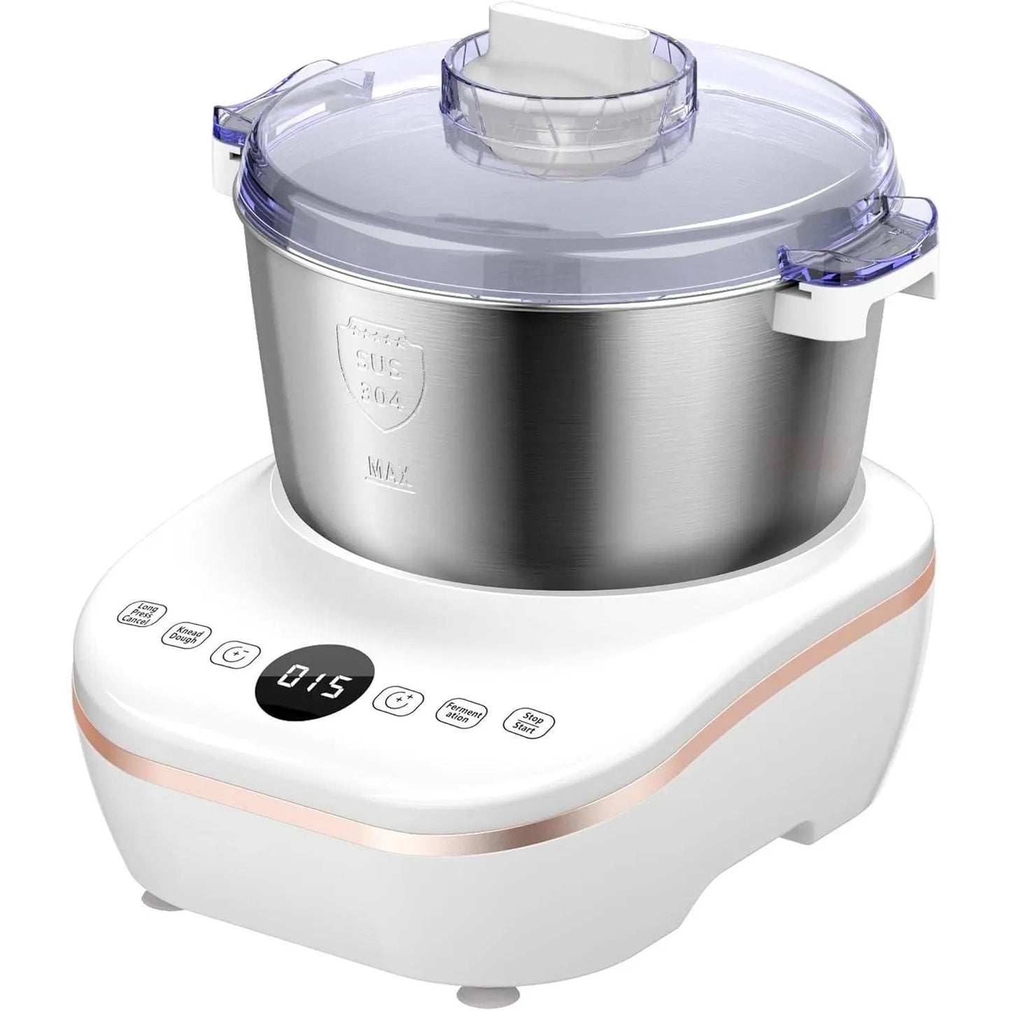 7Qt Electric Dough Mixer with Ferment Function & Stainless Steel Bowl