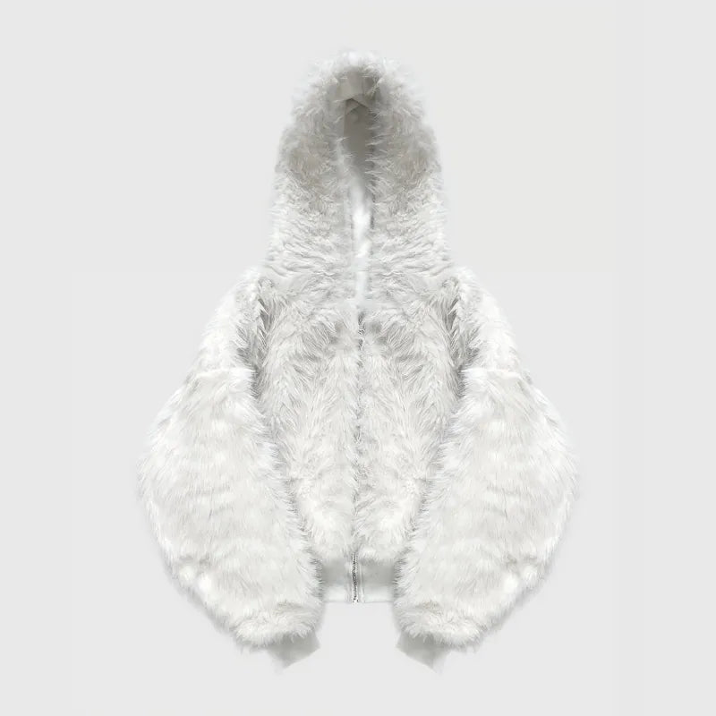 YETI FUR REVERSIBEL ZIP HOODIE