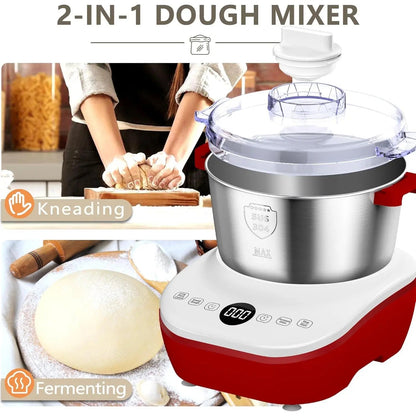7Qt Electric Dough Mixer with Ferment Function & Stainless Steel Bowl