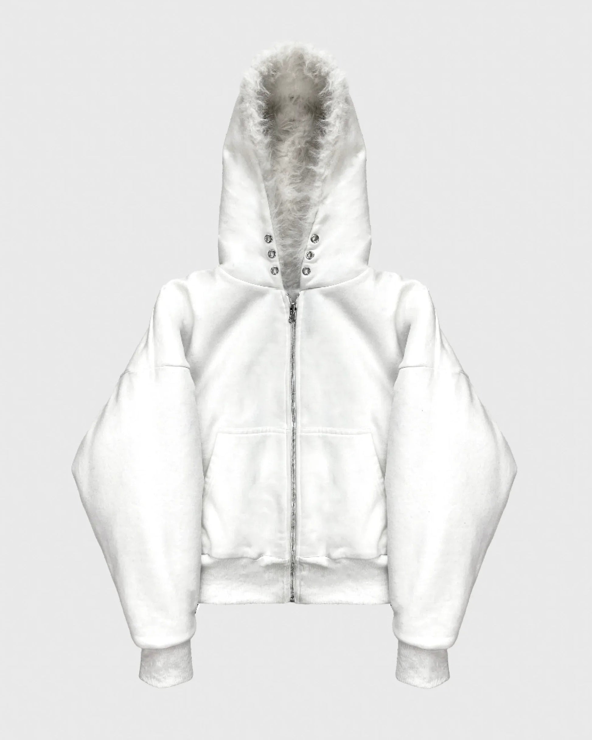YETI FUR REVERSIBEL ZIP HOODIE